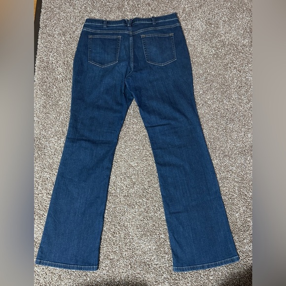 Duluth Trading Co Blue Flare Wide Leg Jeans - Picture 2 of 10